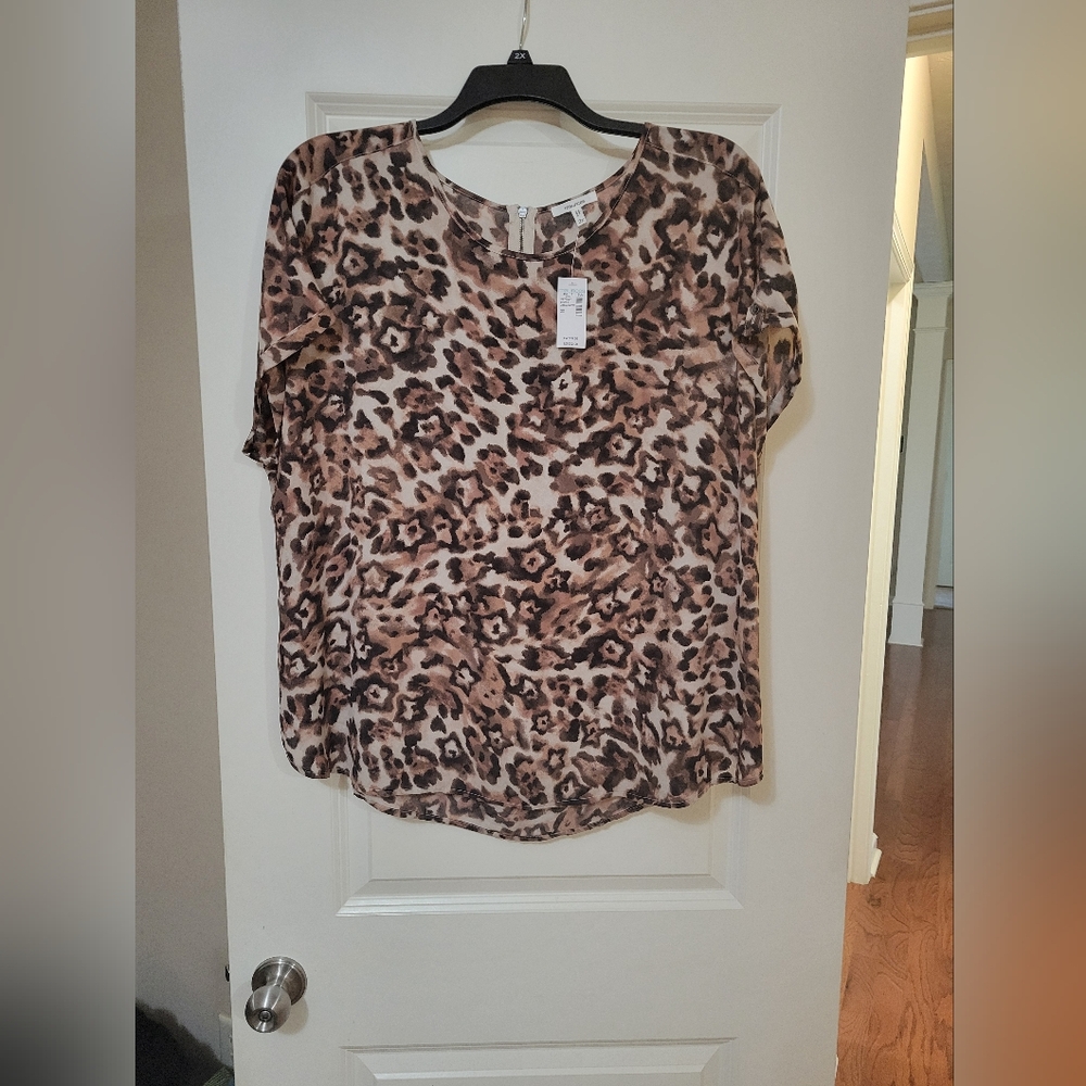 Maurices Animal Print Blouse - Brown and Black